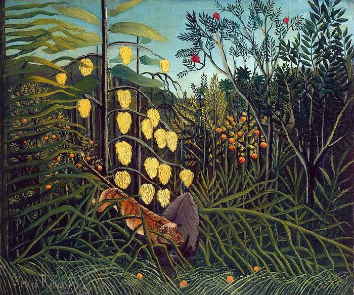 Struggle between Tiger and Bull, Henri Rousseau